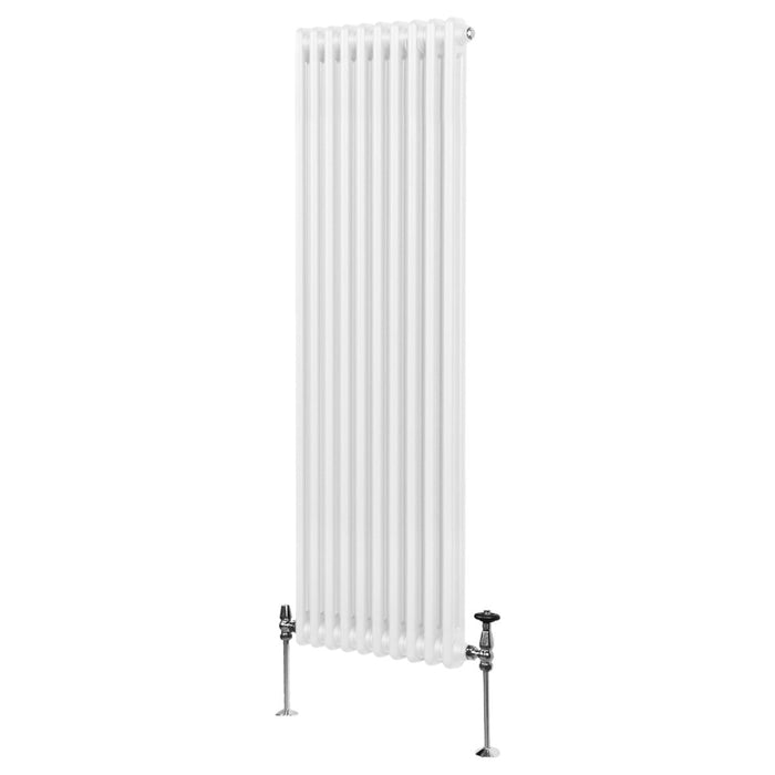 Termosifone Radiatore a 2 colonne per riscaldamento centralizzato verticale Bianco 180x47cm