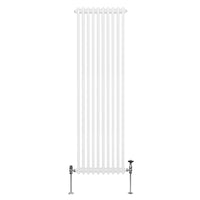 Termosifone Radiatore a 2 colonne per riscaldamento centralizzato verticale Bianco 180x47cm