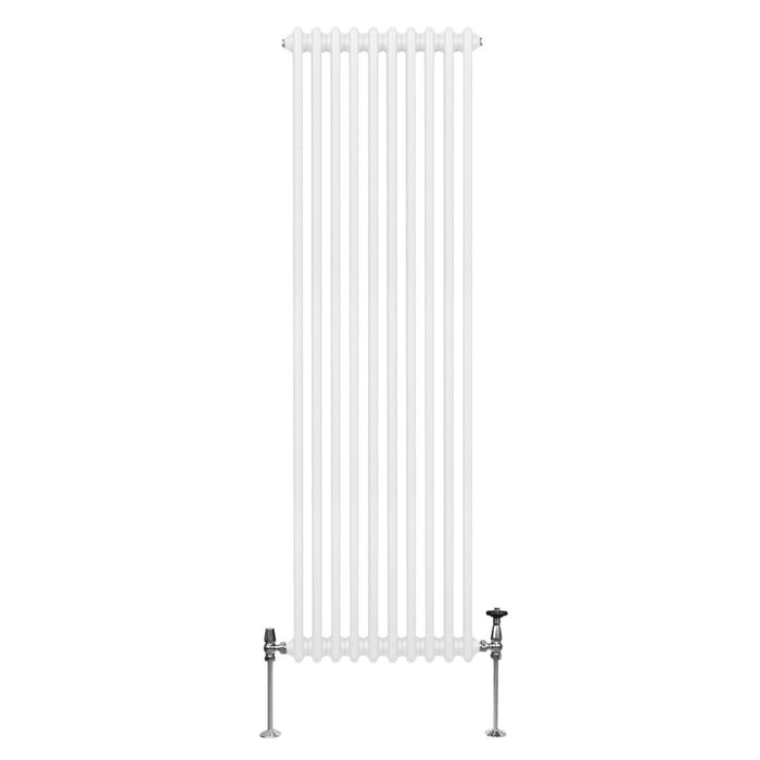 Termosifone Radiatore a 2 colonne per riscaldamento centralizzato verticale Bianco 180x47cm