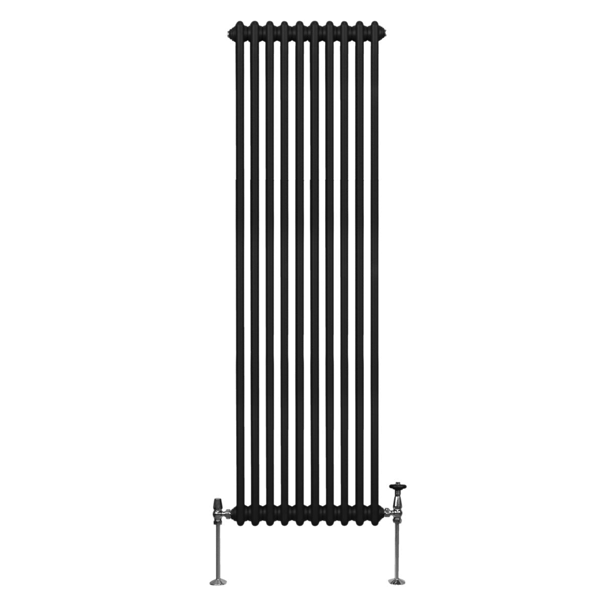 Termosifone Radiatore a 2 colonne per riscaldamento centralizzato verticale Nero 180x47cm