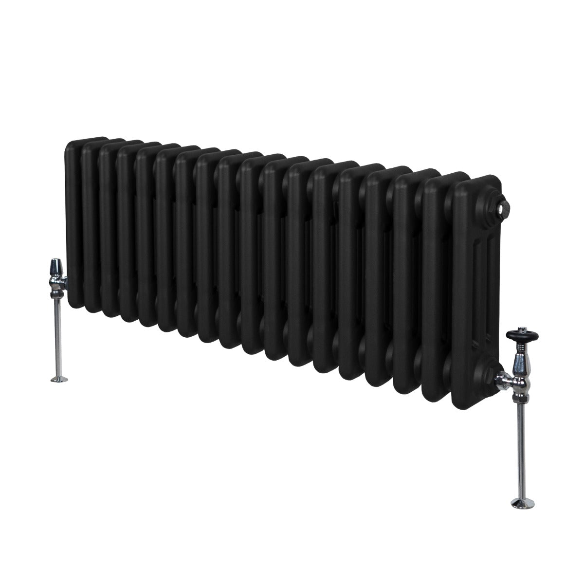 Termosifone Radiatore a 3 colonne per riscaldamento centralizzato Nero 30 x 83cm