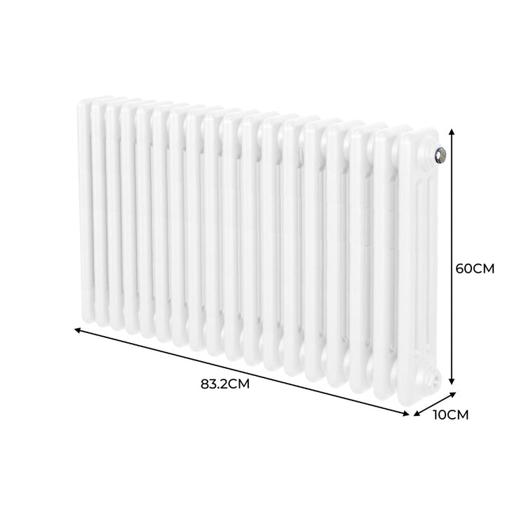 Termosifone Radiatore a 3 colonne per riscaldamento centralizzato Bianco 60x83cm