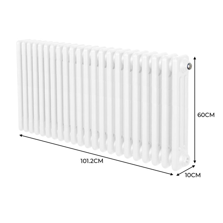 Termosifone Radiatore a 3 colonne per riscaldamento centralizzato Bianco 60 x 101cm