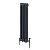 Termosifone Radiatore a 3 colonne per riscaldamento centralizzato verticale Grigio antracite 150x20cm