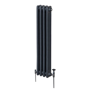 Termosifone Radiatore a 3 colonne per riscaldamento centralizzato verticale Grigio antracite 150x20cm