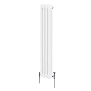 Termosifone Radiatore a 3 colonne per riscaldamento centralizzato verticale Bianco 150x20cm