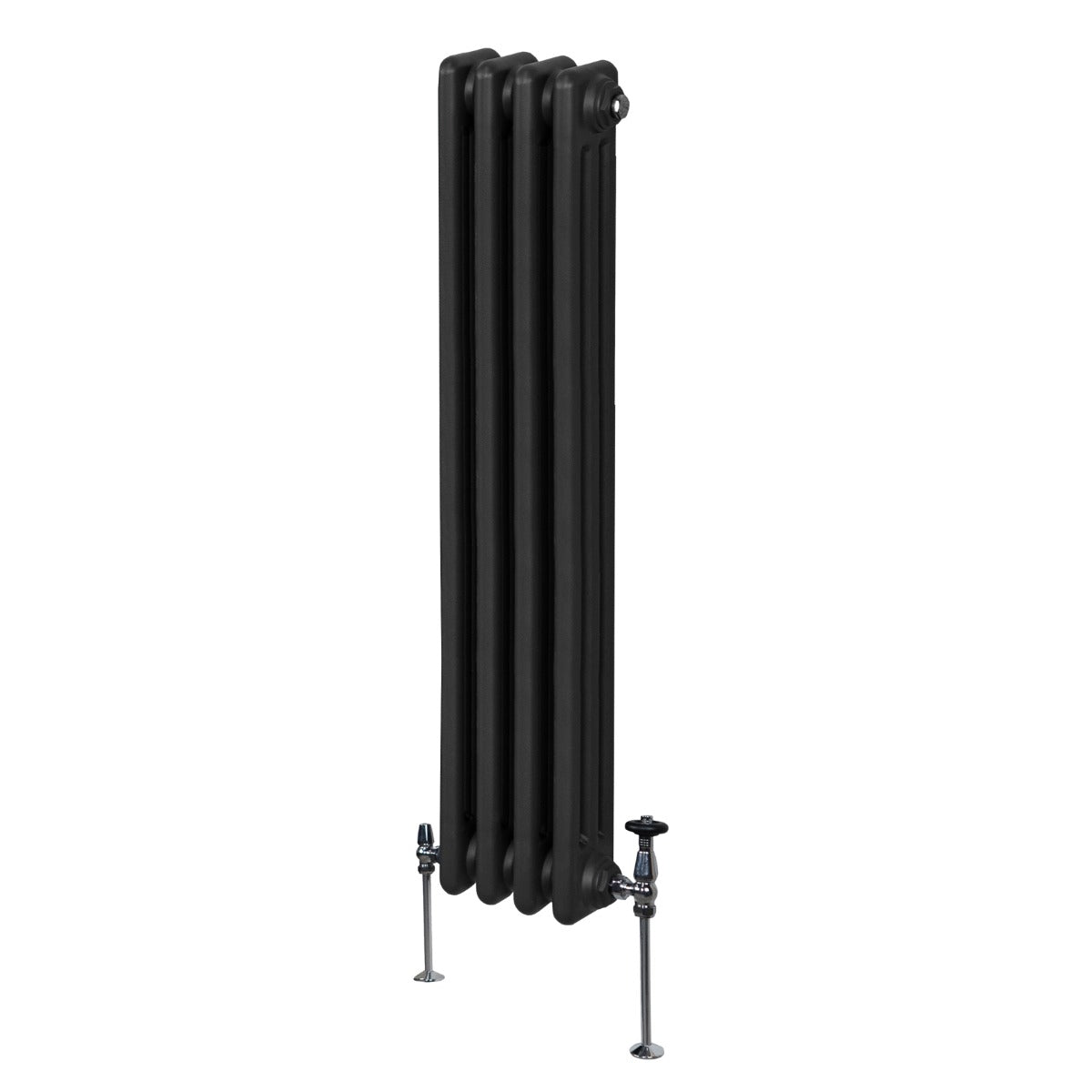 Termosifone Radiatore a 3 colonne per riscaldamento centralizzato verticale Nero 150x20cm