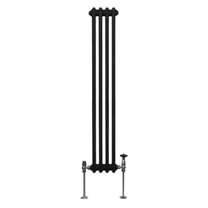 Termosifone Radiatore a 3 colonne per riscaldamento centralizzato verticale Nero 150x20cm