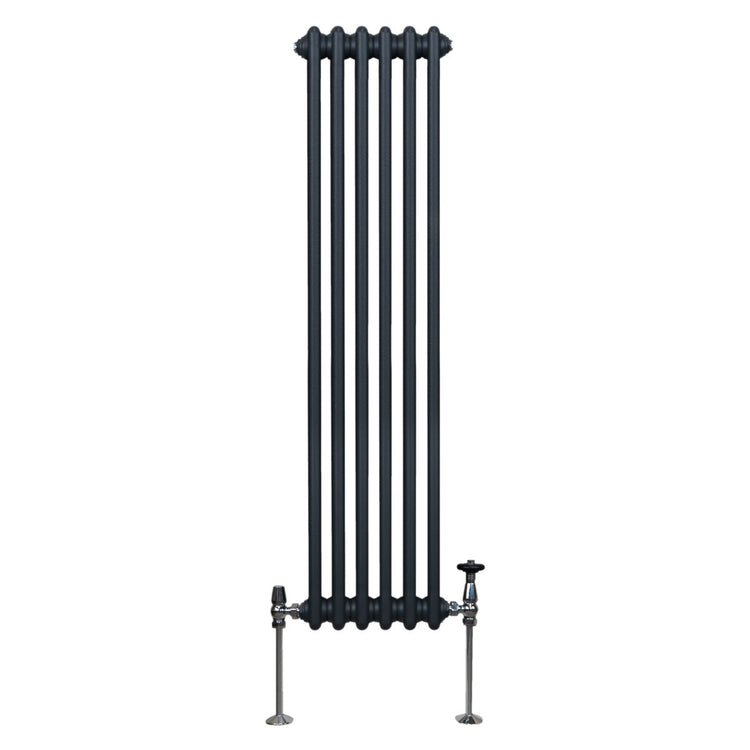 Termosifone Radiatore a 3 colonne per riscaldamento centralizzato verticale Grigio antracite 150x29cm