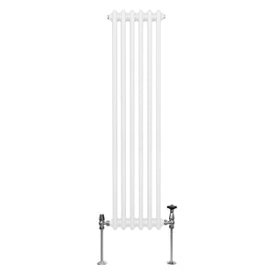 Termosifone Radiatore a 3 colonne per riscaldamento centralizzato verticale Bianco 150x29cm