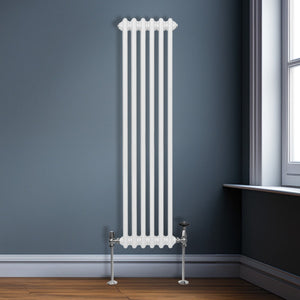 Termosifone Radiatore a 3 colonne per riscaldamento centralizzato verticale Bianco 150x29cm