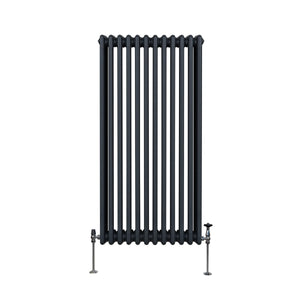 Termosifone Radiatore a 3 colonne per riscaldamento centralizzato verticale Grigio antracite 150x56cm