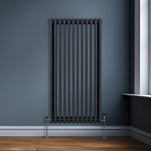 Termosifone Radiatore a 3 colonne per riscaldamento centralizzato verticale Grigio antracite 150x56cm