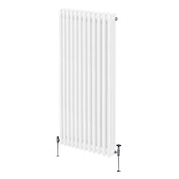 Termosifone Radiatore a 3 colonne per riscaldamento centralizzato verticale Bianco 150x56cm