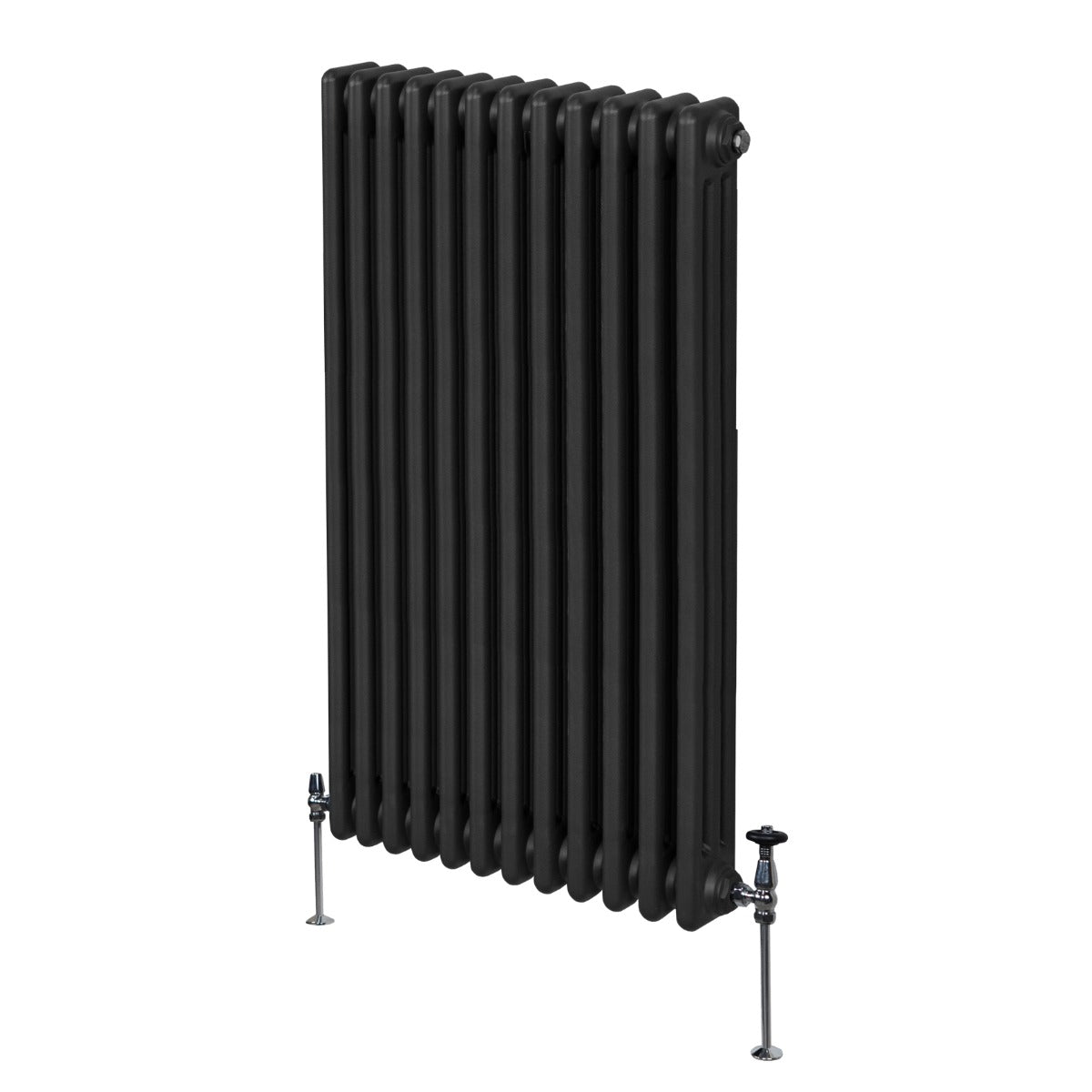 Termosifone Radiatore a 3 colonne per riscaldamento centralizzato verticale Nero 150x56cm