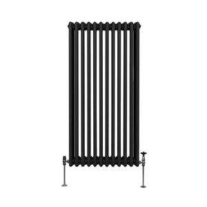 Termosifone Radiatore a 3 colonne per riscaldamento centralizzato verticale Nero 150x56cm