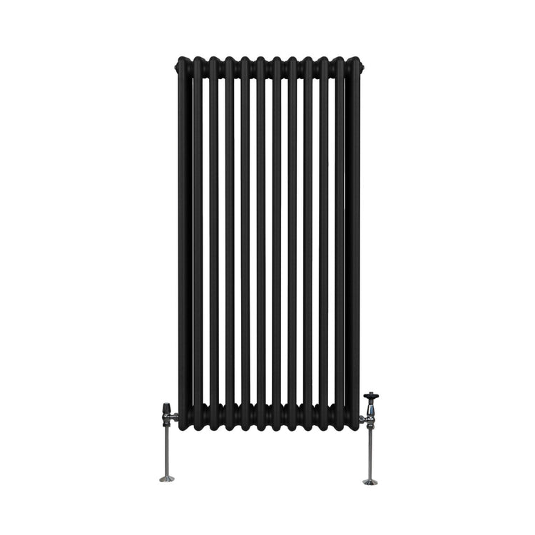 Termosifone Radiatore a 3 colonne per riscaldamento centralizzato verticale Nero 150x56cm