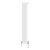 Termosifone Radiatore a 3 colonne per riscaldamento centralizzato verticale Bianco 180x20cm