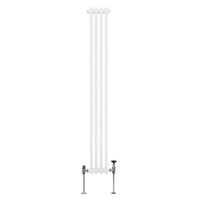 Termosifone Radiatore a 3 colonne per riscaldamento centralizzato verticale Bianco 180x20cm