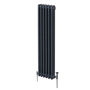 Termosifone Radiatore a 3 colonne per riscaldamento centralizzato verticale Grigio antracite 180x29cm