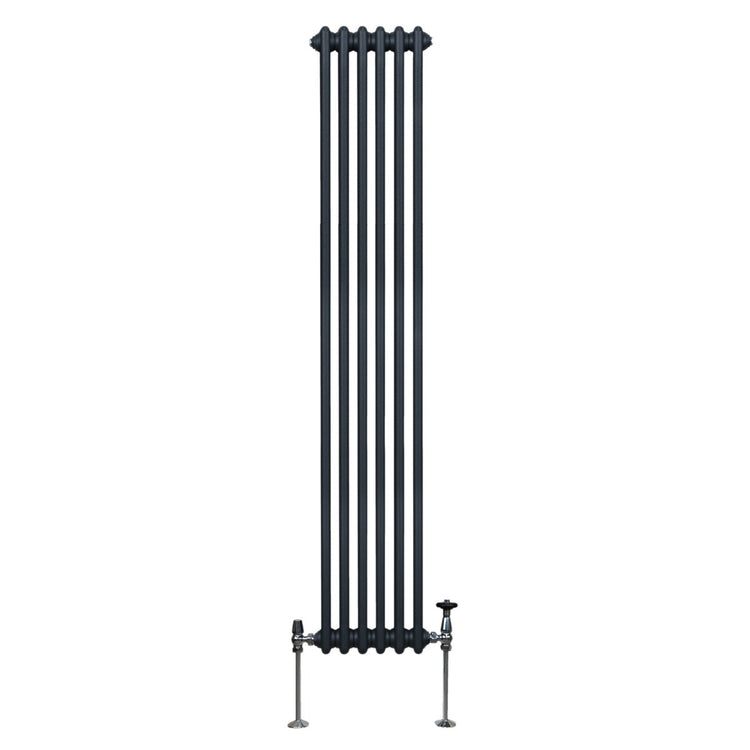 Termosifone Radiatore a 3 colonne per riscaldamento centralizzato verticale Grigio antracite 180x29cm