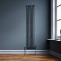 Termosifone Radiatore a 3 colonne per riscaldamento centralizzato verticale Grigio antracite 180x29cm