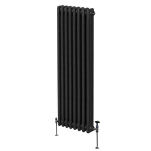 Termosifone Radiatore a 3 colonne per riscaldamento centralizzato verticale Nero 180x38cm