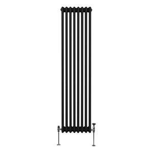 Termosifone Radiatore a 3 colonne per riscaldamento centralizzato verticale Nero 180x38cm