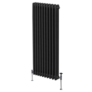 Termosifone Radiatore a 3 colonne per riscaldamento centralizzato verticale Nero 180x47cm