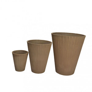 Vaso Medio Iris Ø29x36 cm in Fibra sintetica Tortora