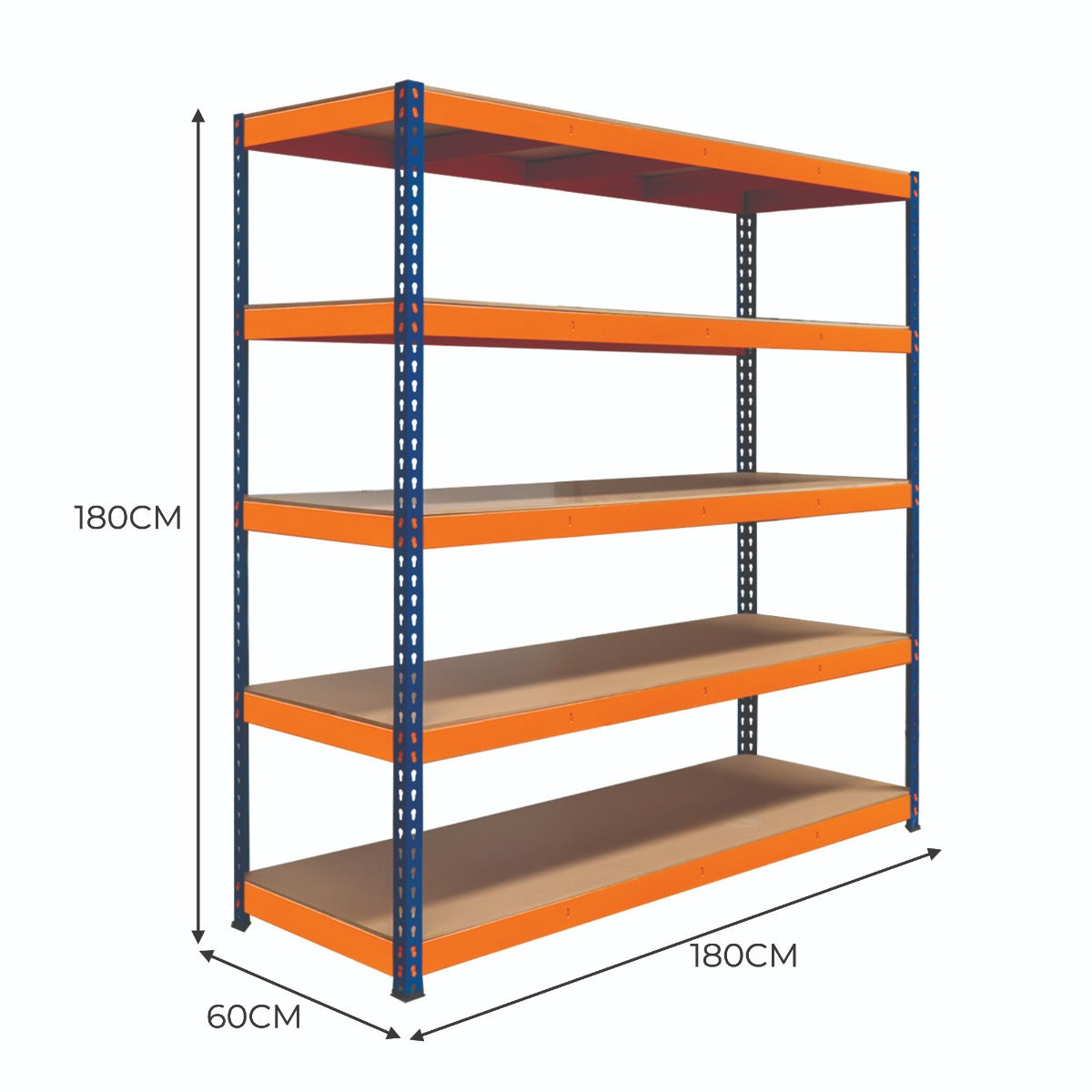 Scaffalatura a 5 Rpiani Resistente 300kg Magazzino Officina di stoccaggio - S-Rax