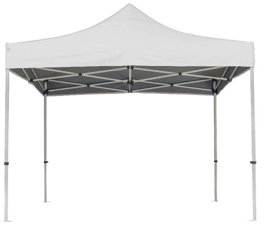 Gazebo da Giardino Pieghevole 3x3m in Alluminio e Tessuto Bianco