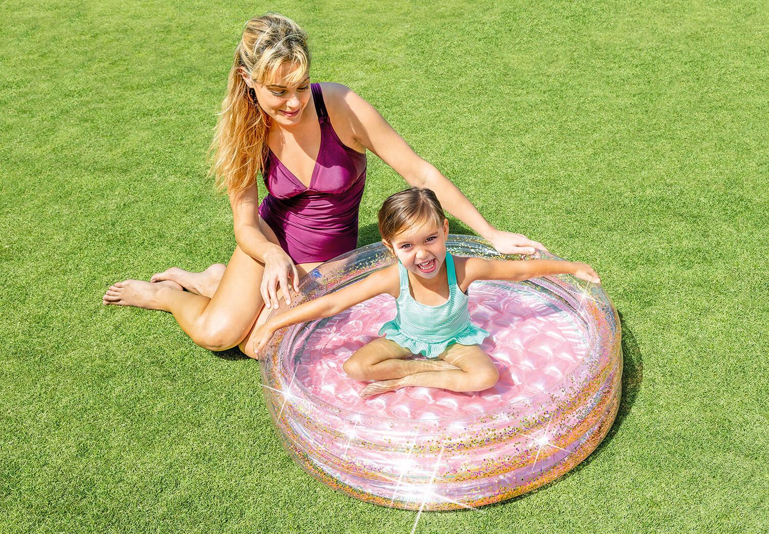 Piscina Gonfiabile per Bambini Baby Glitter Ø86x25 cm Intex 57103NP/EP