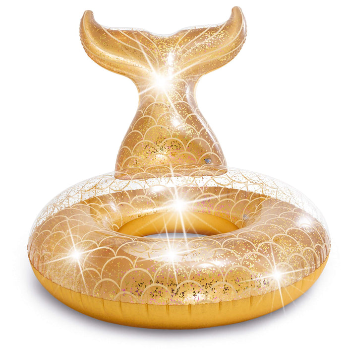 Salvagente Sirena Oro Glitter 147x107x79 cm Intex A56258NP/EP