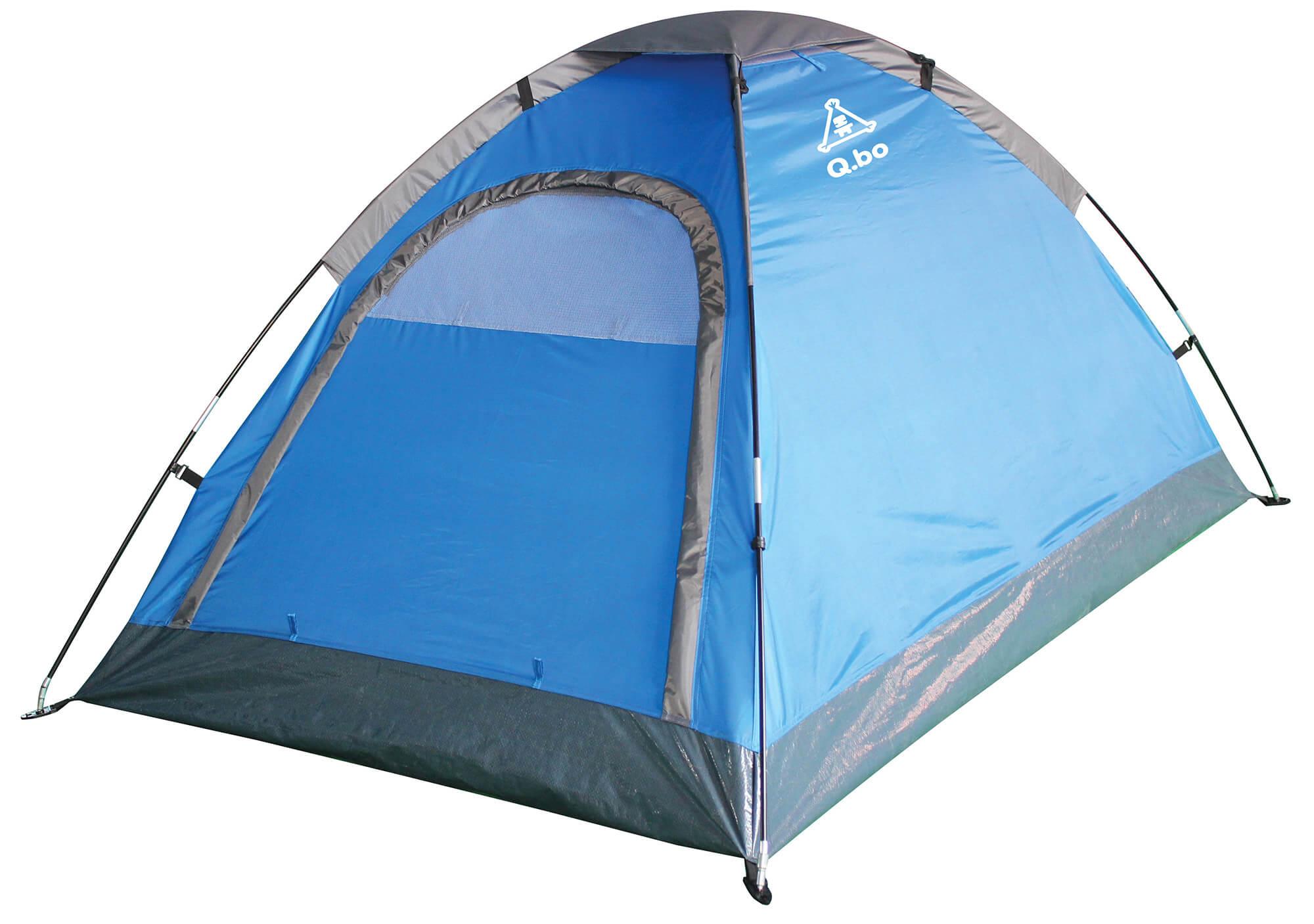 Tenda da Campeggio 4 Posti 2,1x2,4x1,2m in Polietilene Blu