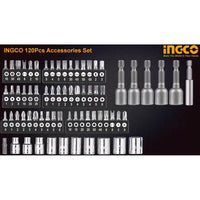 Set accessori per trapano avvitatore e Utensili manuali 120pz in valigetta Ingco HKTAC011201