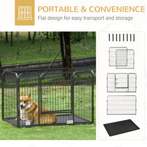 Gabbia per Cani 109x74x71 cm in Acciaio e ABS Grigio