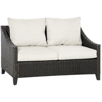 Divano 2 Posti da Giardino 132x70x74 cm in Rattan PE Marrone