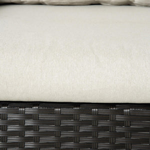 Divano 2 Posti da Giardino 132x70x74 cm in Rattan PE Marrone