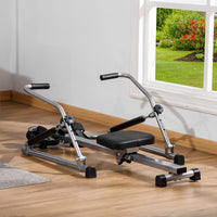 Vogatore per Fitness 129x70x70 cm con Display in Acciaio e ABS Nero e Grigio