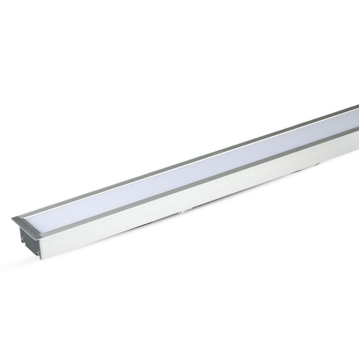 Luce lineare LED Samsung Chip - corpo argento incasso da 40 W 4000K 1211x70x35mm