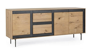 Credenza 3 Ante 3 Cassetti 200x45x85 cm Stanwood in Legno