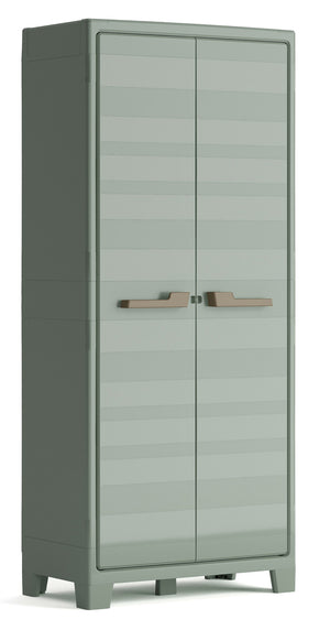 Armadio da Giardino 8 Ripiani 80x44x182 cm Keter Planet Outdoor Multispace Grigio e Verde