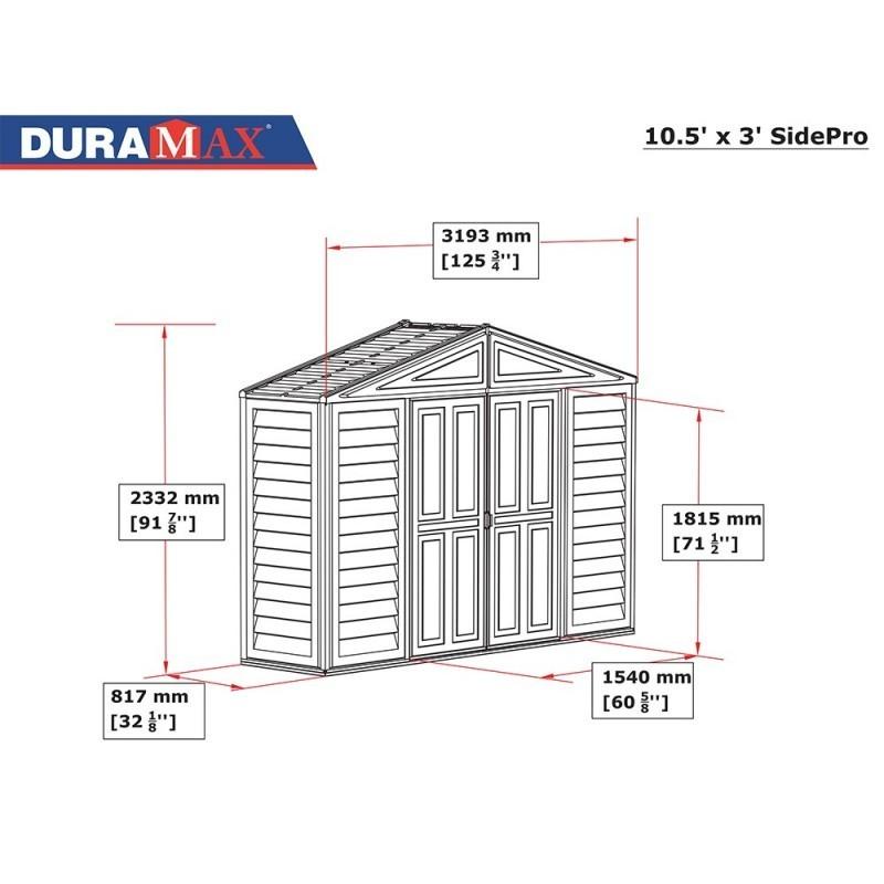 Casetta da Giardino Porta Attrezzi 320x81x233 cm in PVC Avorio