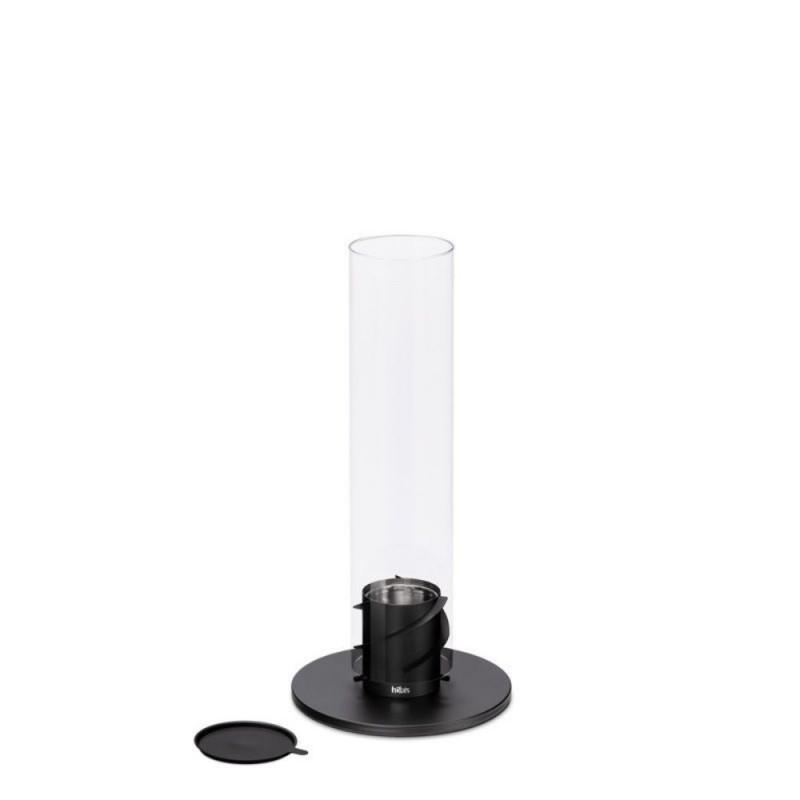 Lampada a Bioetanolo da Tavolo Ø12x54 cm in Acciaio Inossidabile Nero