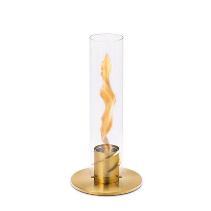 Lampada a Bioetanolo da Tavolo Ø12x54 cm in Acciaio Inossidabile Oro