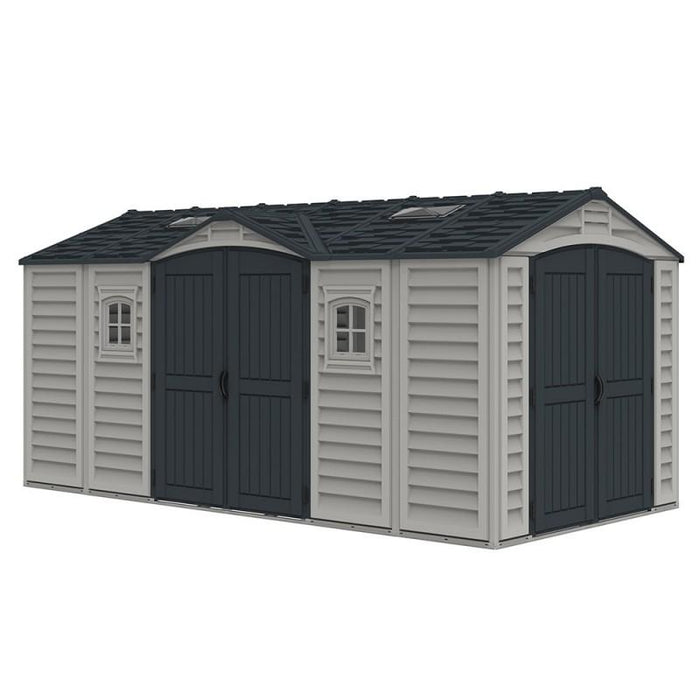 Box Auto Garage da Esterno 476x246x235 cm in PVC Grigio/Grigio Scuro