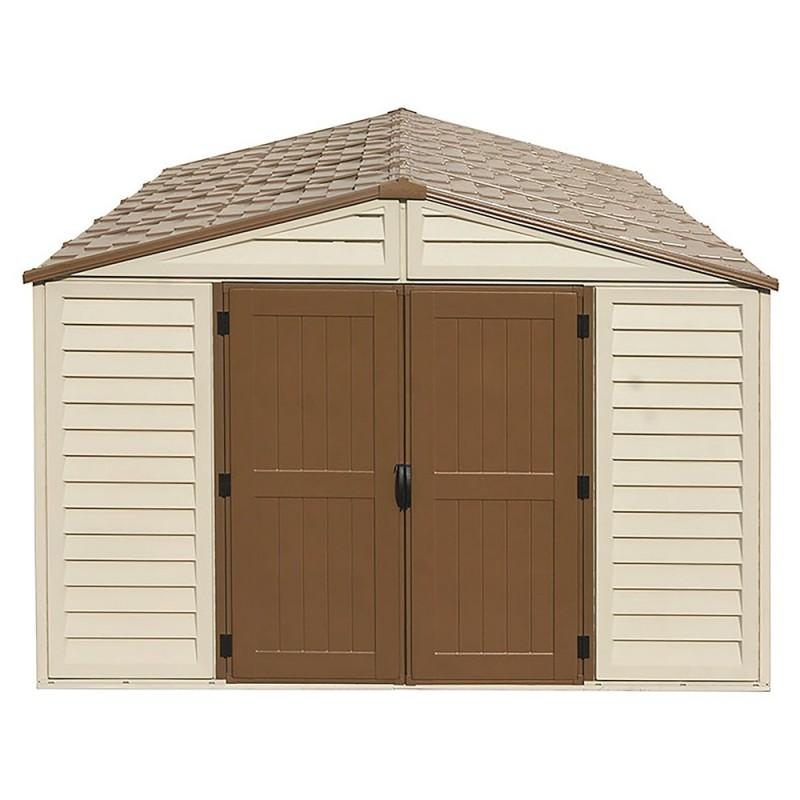 Casetta Box da Giardino 325x398x233 cm in PVC Avorio/Marrone