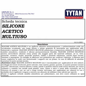 Silicone acetico multiuso Universale Antimuffa 280 ml Tytan Bianco