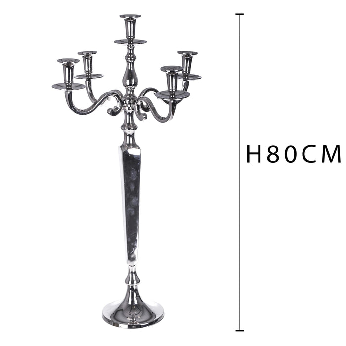 Candelabro in Metallo Composto da 5 Bracci Altezza 80 cm